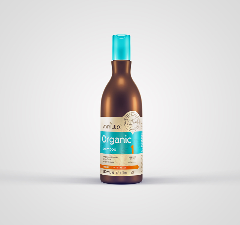 Shampoo Natural Vanilla Organic Aloe Vera de R$34,90 por: Shampoo Natural Vanilla Organic Aloe Vera de R$34,90 por: