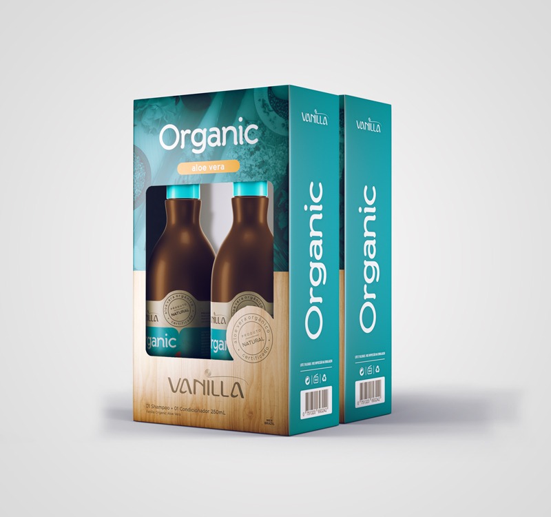 02 kits - Shampoo e Condicionador Natural Vanilla Organic Aloe Vera de R$129,80 por: 02 kits - Shampoo e Condicionador Natural Vanilla Organic Aloe Vera de R$129,80 por: